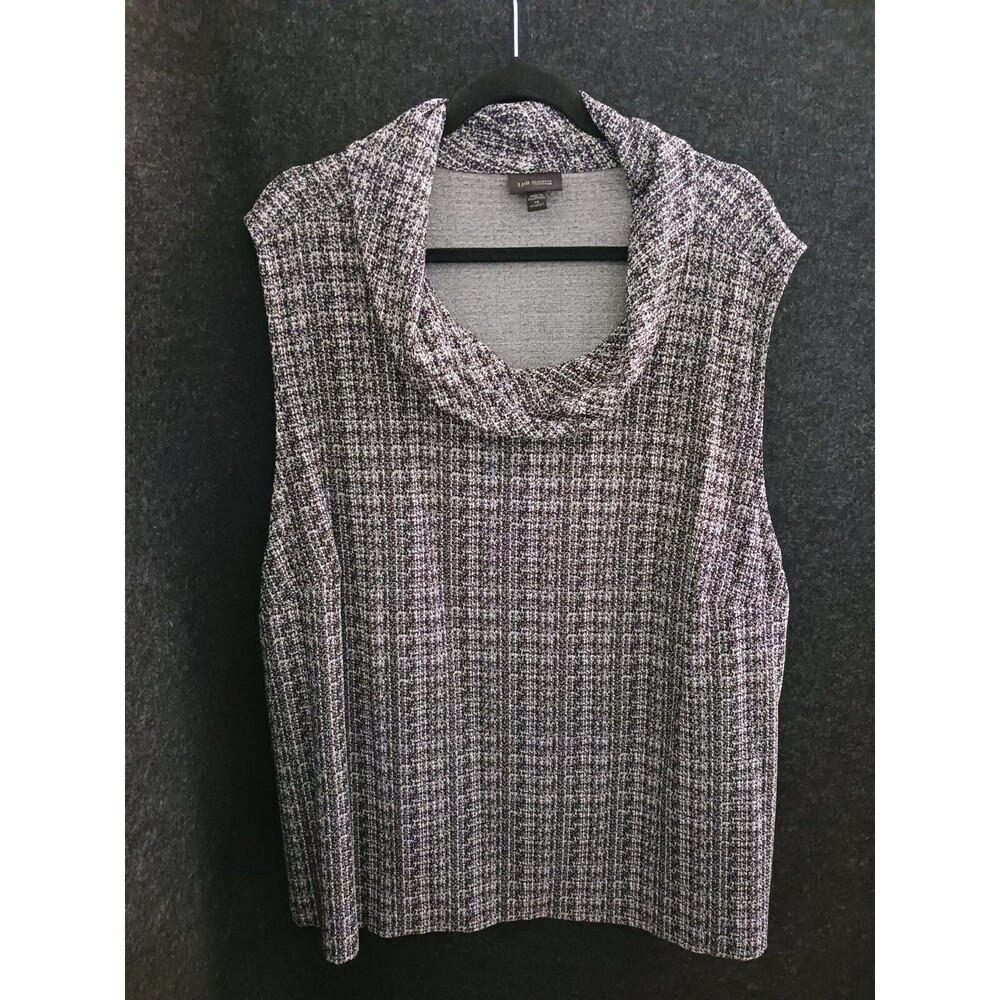 J. Jill Wearever‎ Collection Cowl Neck Sleeveless Blouse Women's Black Size 4x